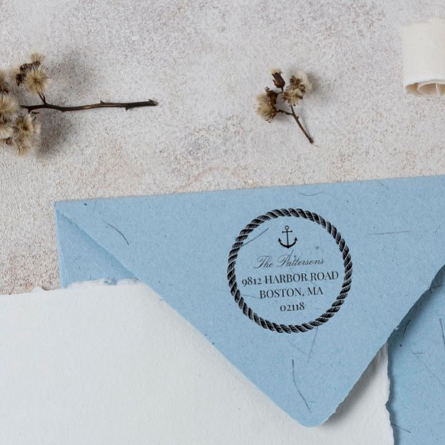 Anchor & Rope Nautical Self-inking Stamp (Creator Uploaded)