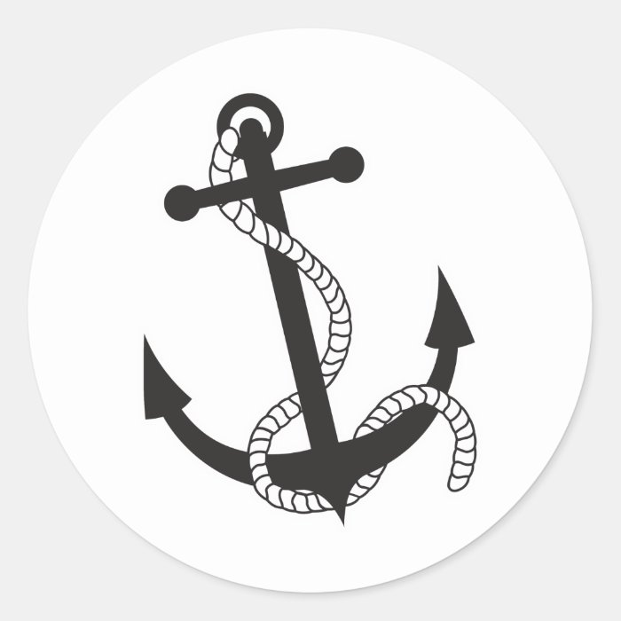 Anchor Round Stickers