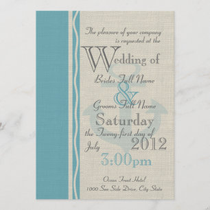 Anchor Rustic Nautical Wedding Invitation
