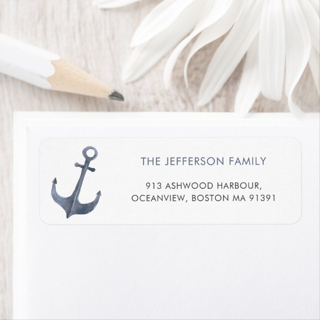 Anchor Sailing Theme Return Address Label (Insitu)
