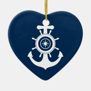 Anchor Sailor Heart Ornament by BluePlanet at Zazzle