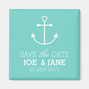 Anchor save the date magnet