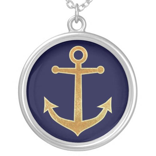 Anchor Silver Plated Necklace