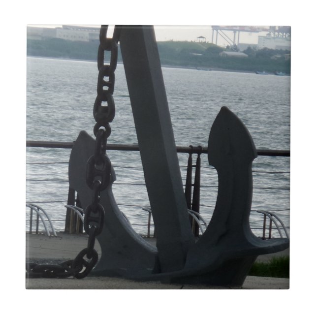 Anchor Small (4.25" x 4.25") Ceramic Photo Tile (Front)