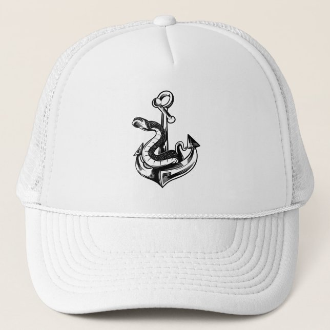 ANCHOR SNAKE TRUCKER HAT (Front)