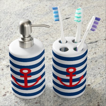 Anchor Soap Dispenser And Toothbrush Holder