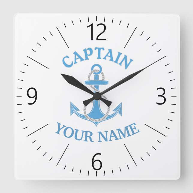 Anchor Square Wall Clock (Front)