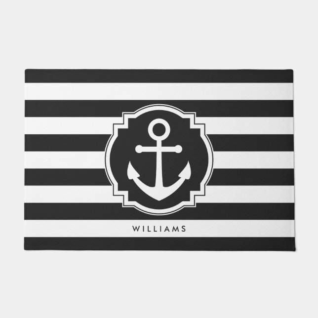 Anchor & Stripes Doormat (Front)