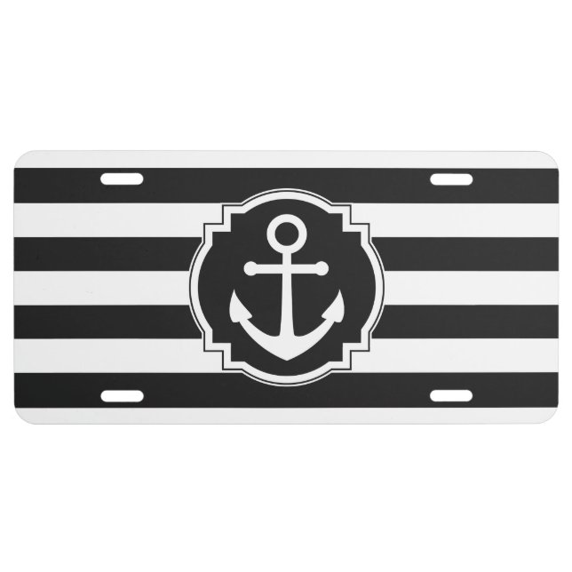 Anchor & Stripes License Plate (Front)