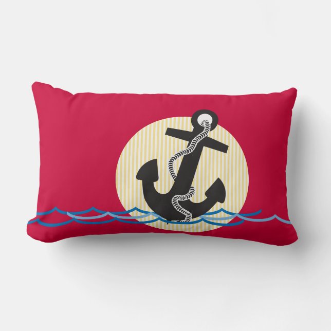 Anchor, Sun and Water Lumbar Pillow (Front)