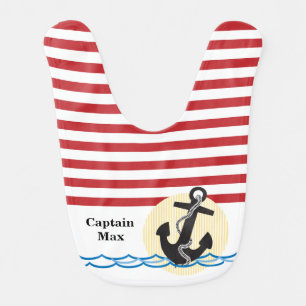 Anchor, Sun and Water Personalized Bib