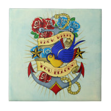 Anchor, Swallow and Roses