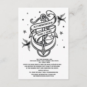 Anchor Tattoo Accommodation Wedding Cards