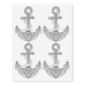 Anchor Tattoo - Nautical Art Illustration Ocean