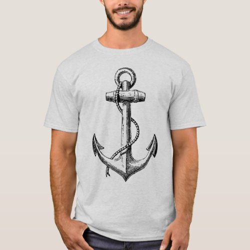 Anchor Tattoo Style Image T_Shirt