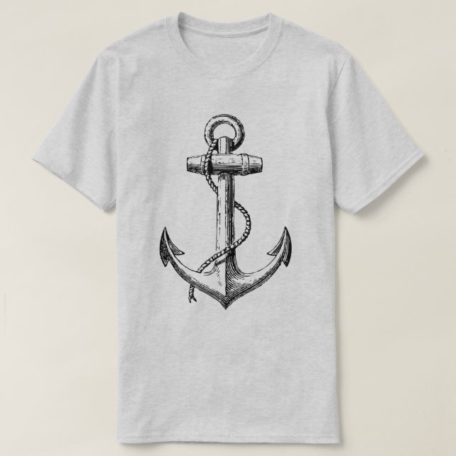Anchor Tattoo Style Image T-Shirt (Design Front)