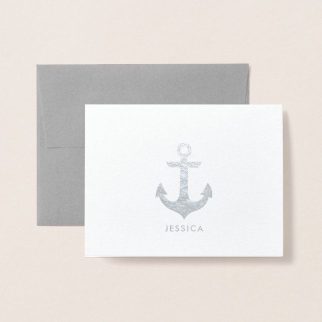Anchor Thank You Foil Card (Front With Envelope)