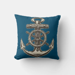 Anchor throw pillow