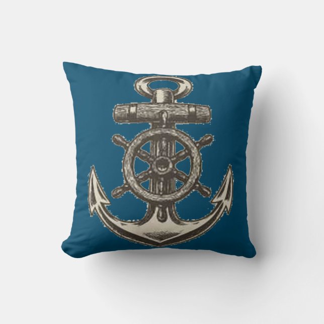Anchor  throw pillow (Front)
