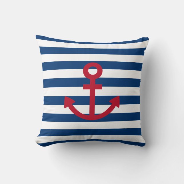 Anchor Throw Pillow (Front)