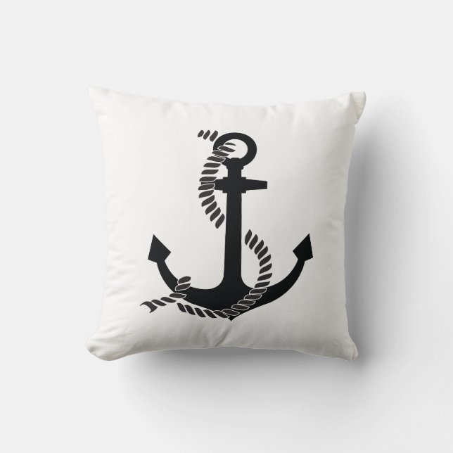 Anchor Throw Pillow (Front)