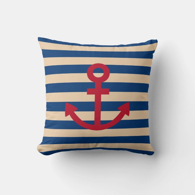 Anchor Throw Pillow (Front)