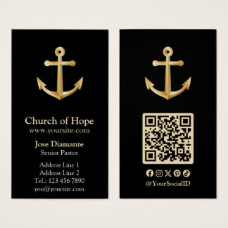 Anchor Vertical Business Card
