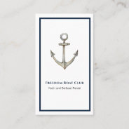 Anchor Watercolor Nautical Business Card at Zazzle