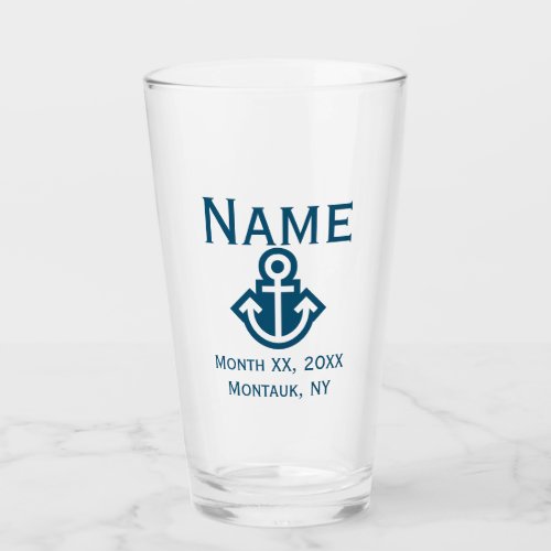 Anchor Wedding Party Pint Glass Gift
