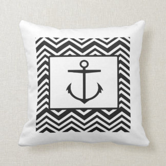 Anchor White/Black Pillow