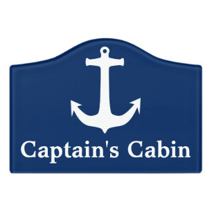Anchor white + your background & ideas door sign
