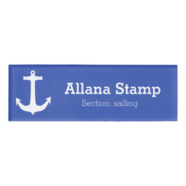 Anchor white + your background & ideas name tag (Front)