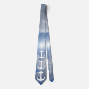 Anchor white + your background & ideas neck tie