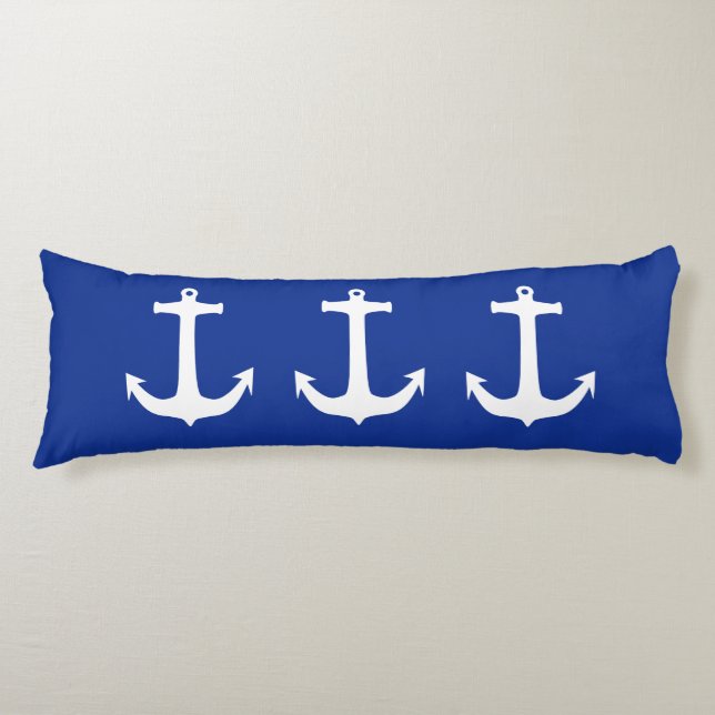 Anchor white + your backgrpund & ideas body pillow (Front)