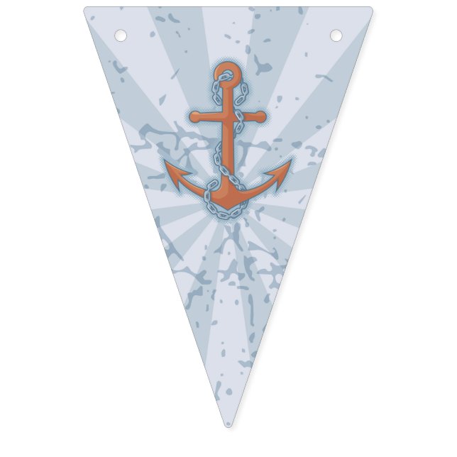 Anchor with Chain Bunting Flags (Fourth Flag)