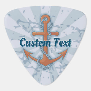 Anchor with Chain Guitar Pick