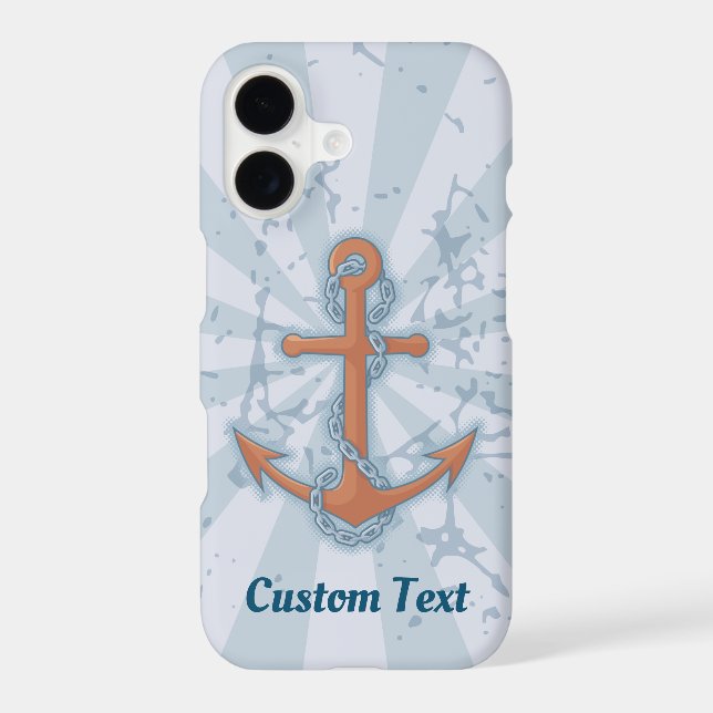 Anchor with Chain Iphone Case (Back)