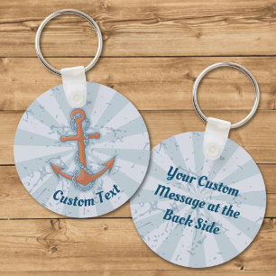 Anchor with Chain Keychain