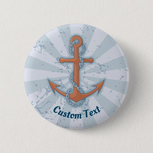 Anchor with Chain Pinback Button (Front)