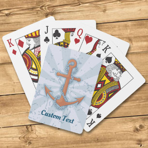 Anchor with Chain Poker Cards