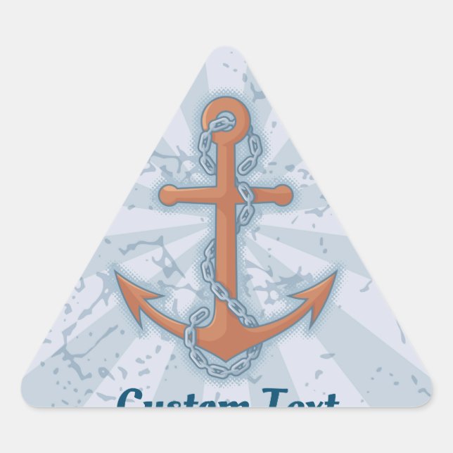 Anchor with Chain Triangle Sticker (Front)