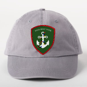 Anchor with Christmas Lights Nautical Patch