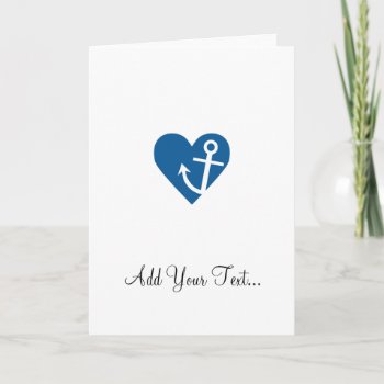 Anchor With Heart Card by i_love_cotton at Zazzle