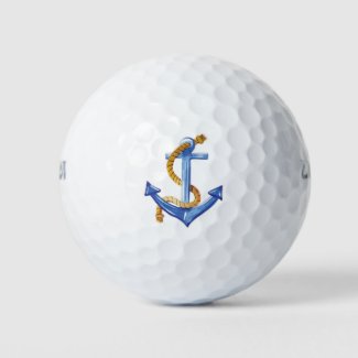 Anchor with rope golf balls