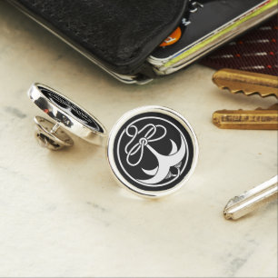 Anchor with rope lapel pin