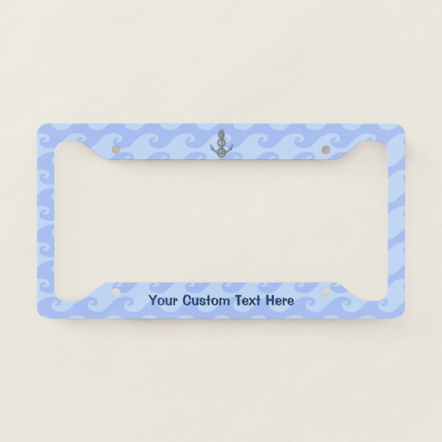 Anchor with Rope License Plate Frame (Front)