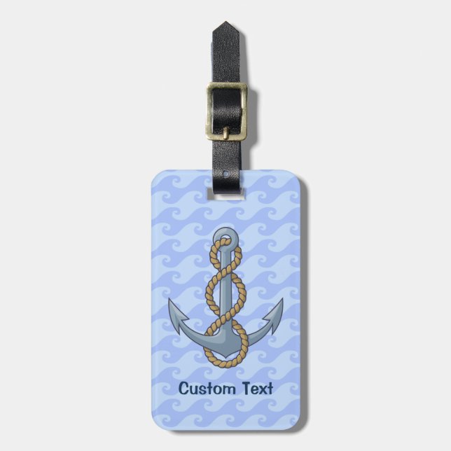 Anchor with Rope Luggage Tag (Front Vertical)