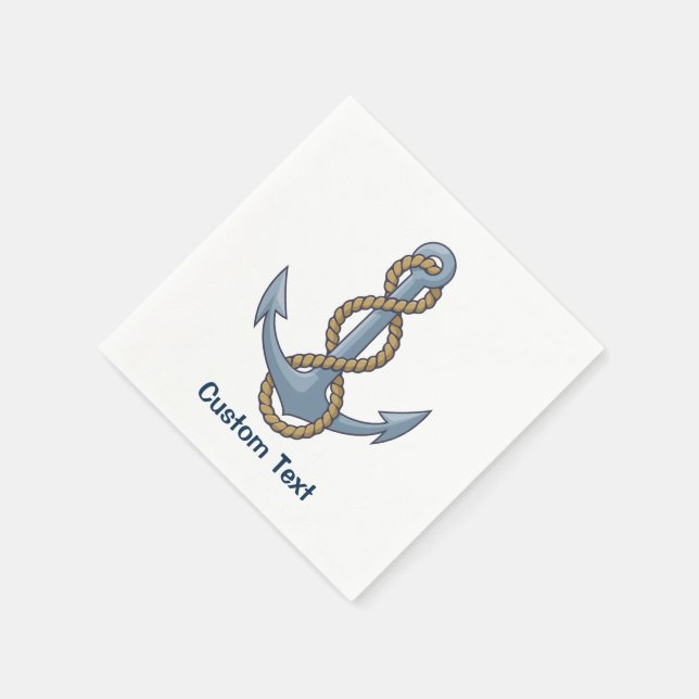 Anchor with Rope Napkins (Corner)