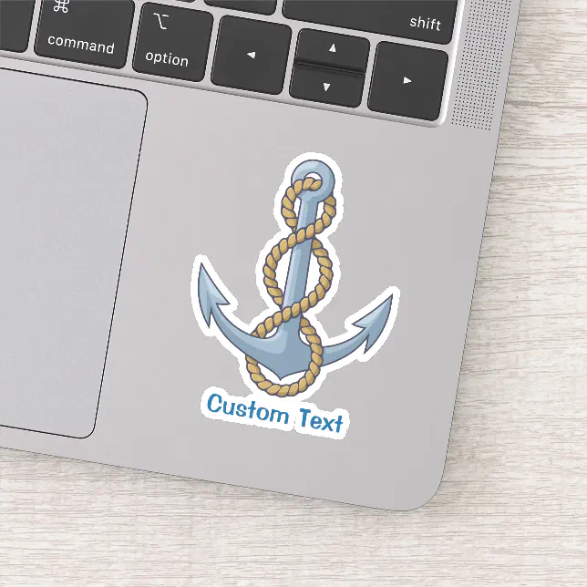 Anchor with Rope Sticker | Zazzle