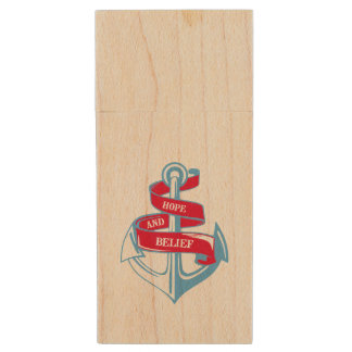 Anchor Wood Flash Drive